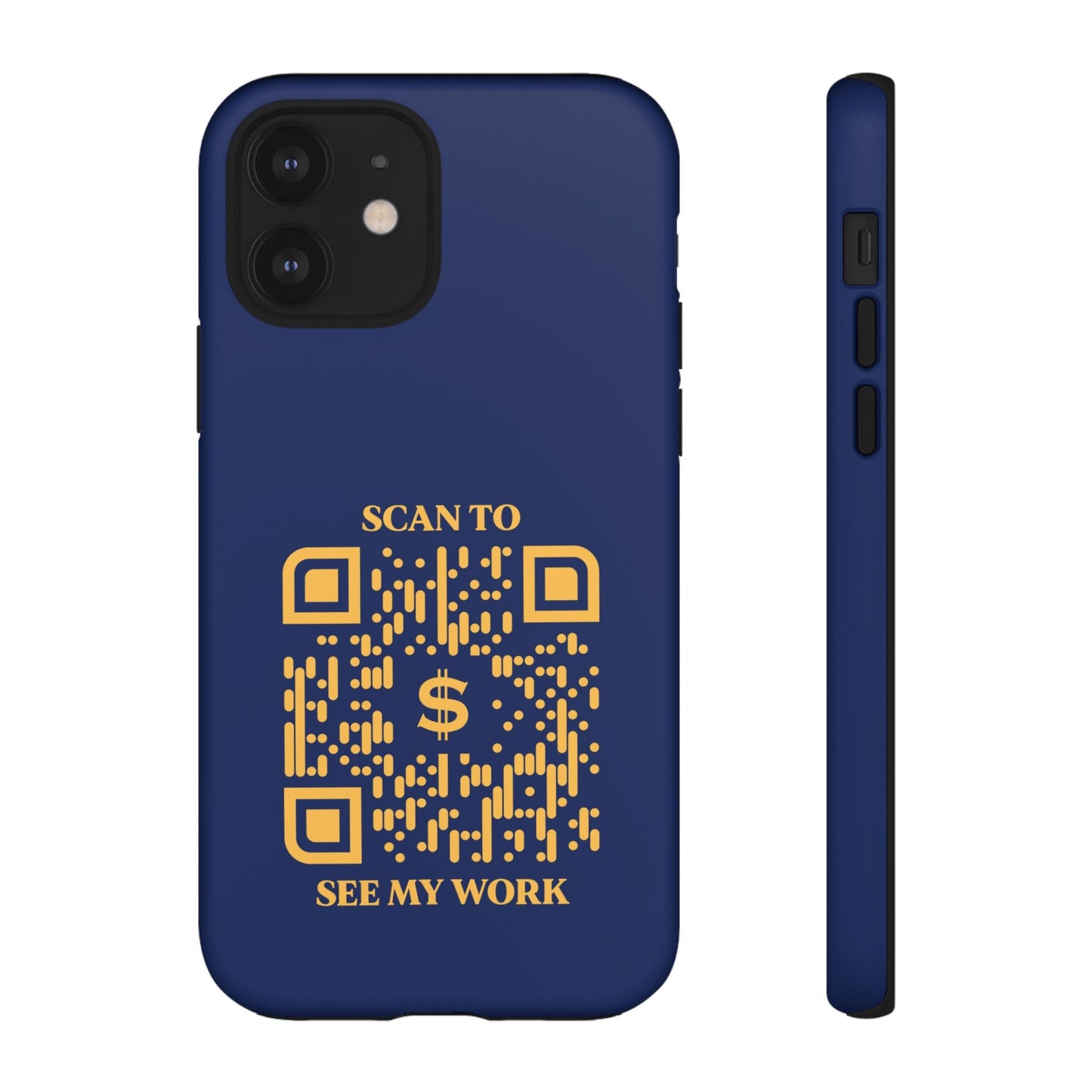 Business & Networking – Tough Case – Navy – Scan to See My Work - QR NATION