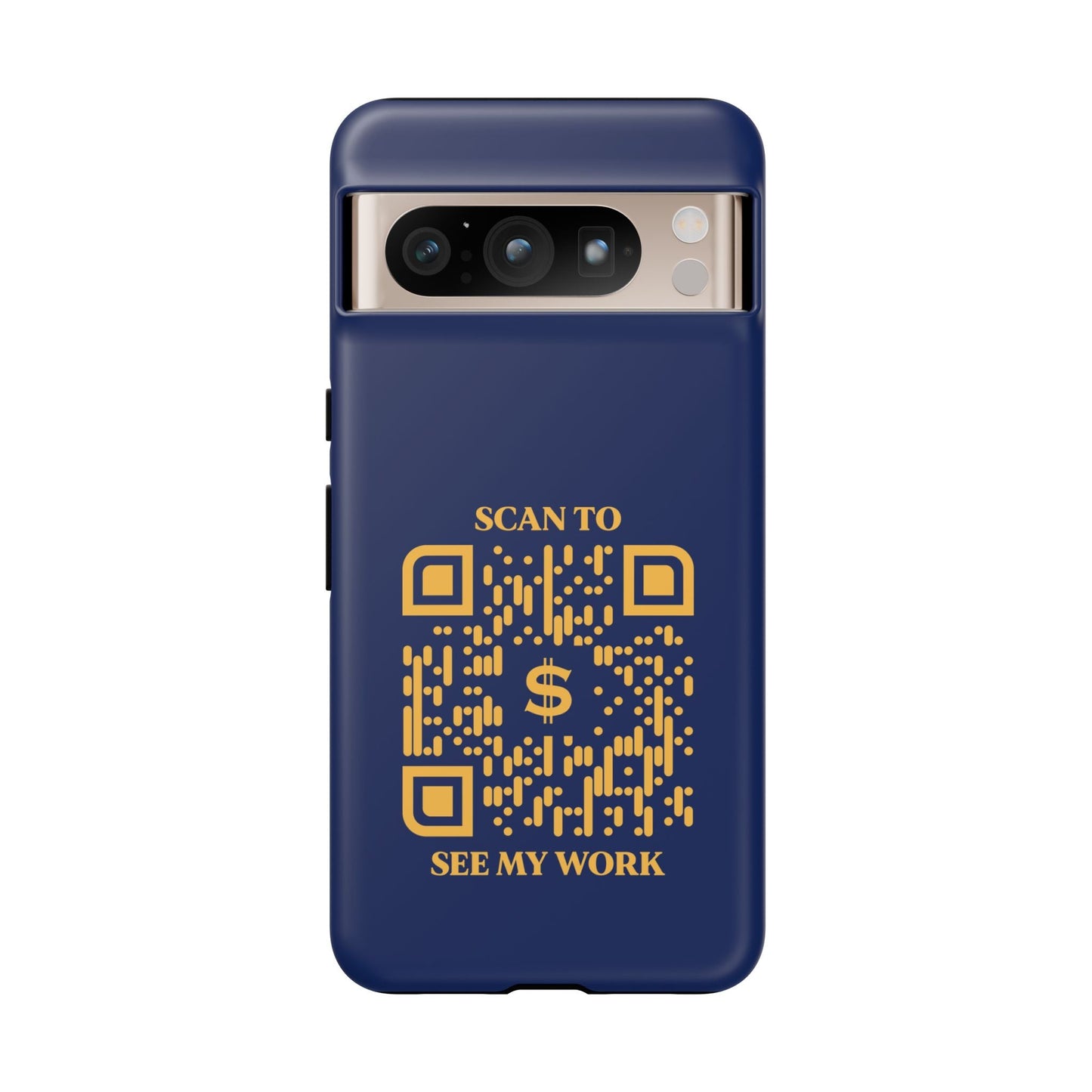 Business & Networking – Tough Case – Navy – Scan to See My Work - QR NATION