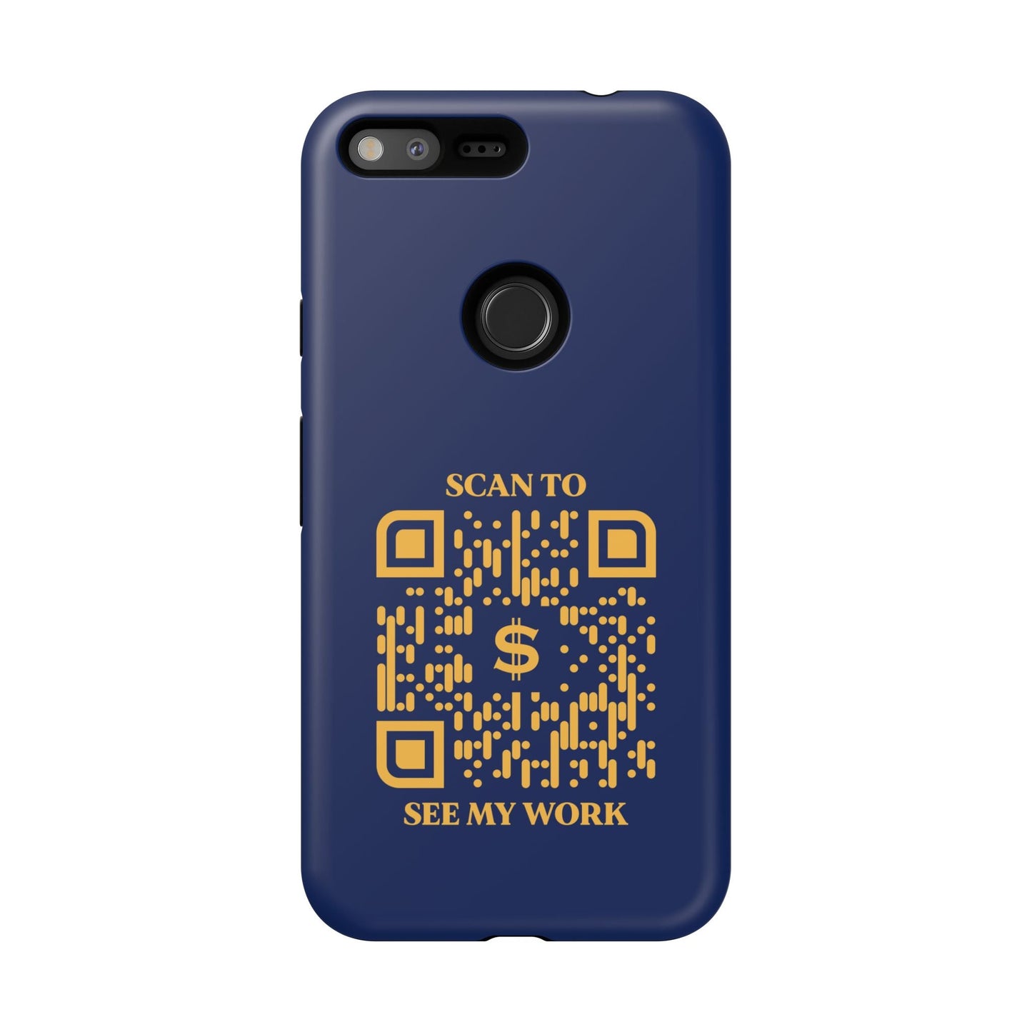 Business & Networking – Tough Case – Navy – Scan to See My Work - QR NATION