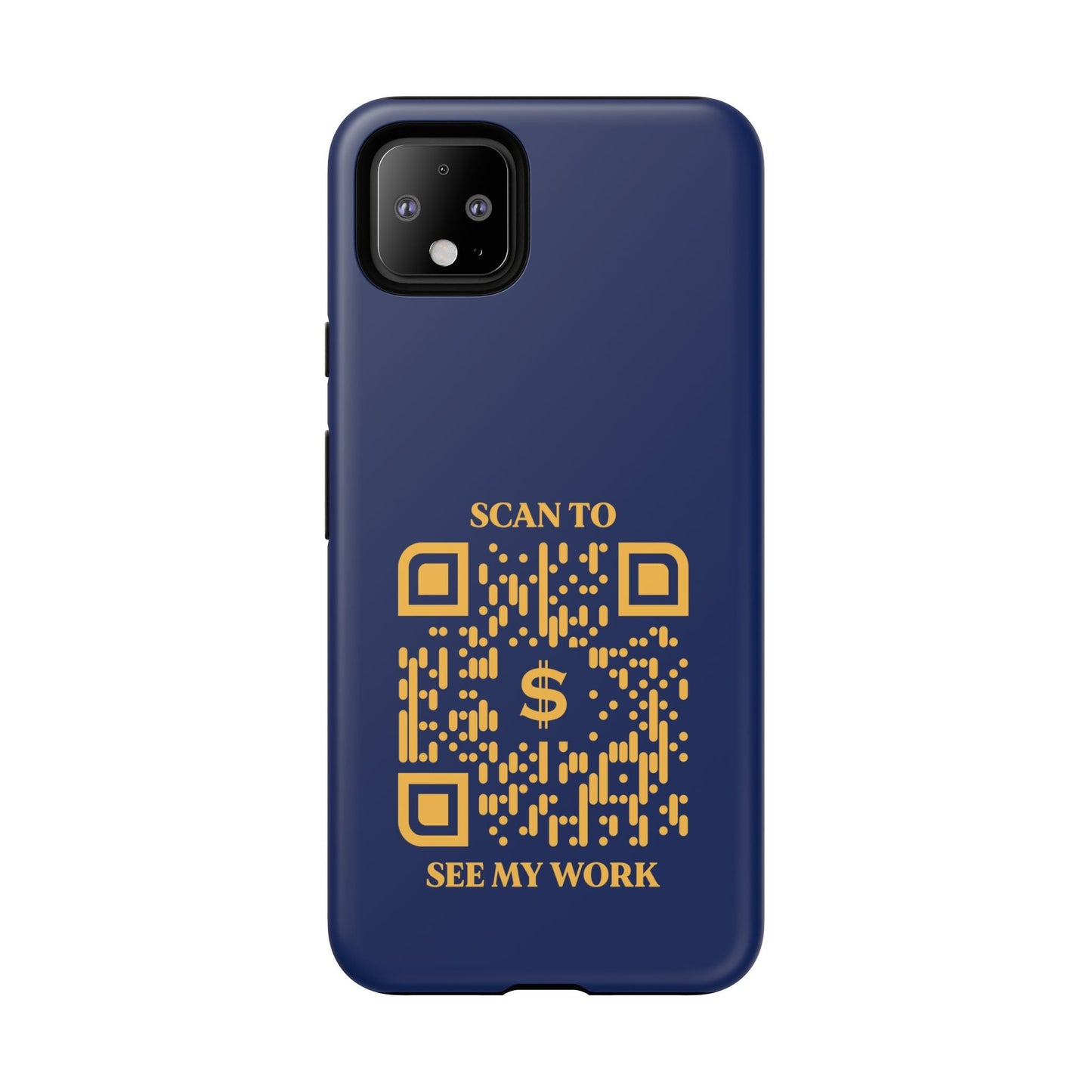 Business & Networking – Tough Case – Navy – Scan to See My Work - QR NATION