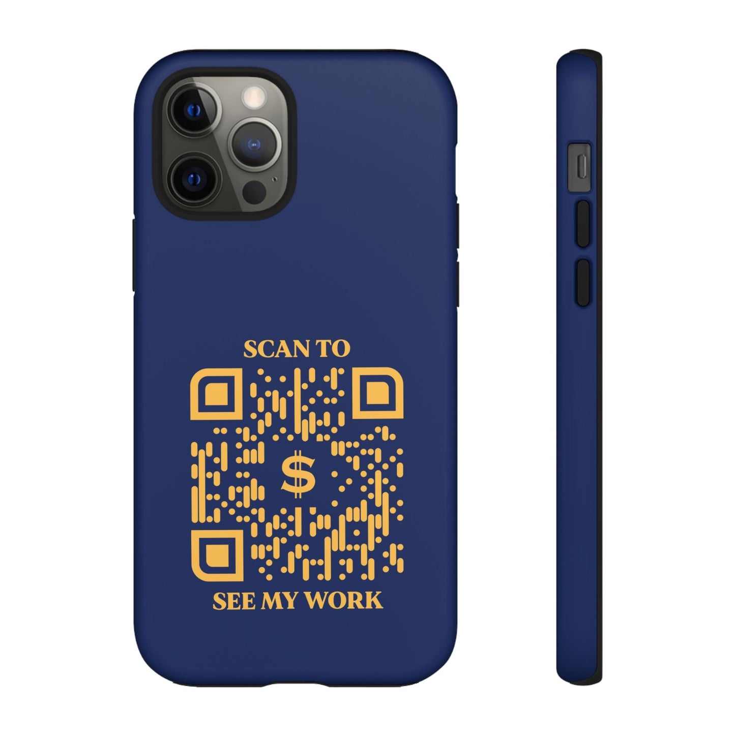 Business & Networking – Tough Case – Navy – Scan to See My Work - QR NATION