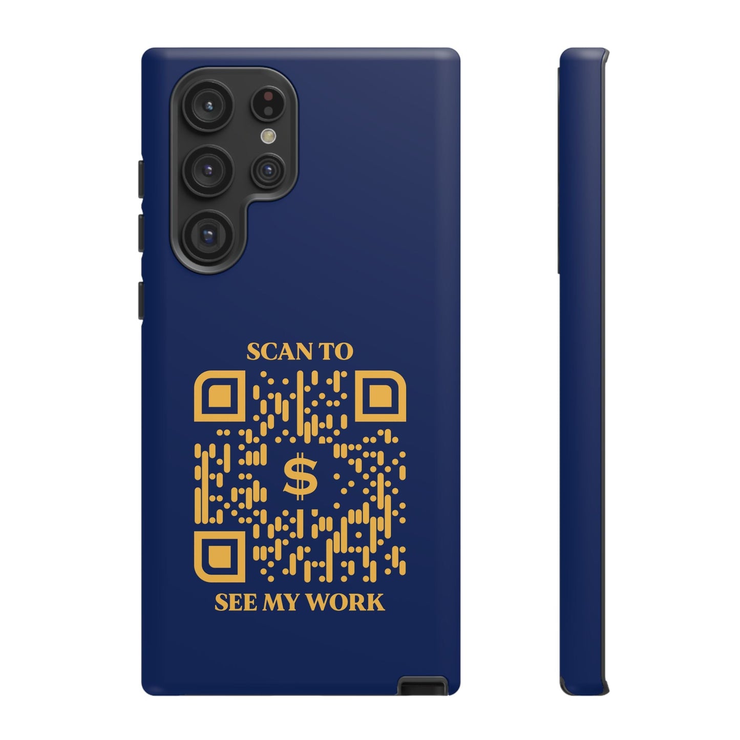 Business & Networking – Tough Case – Navy – Scan to See My Work - QR NATION