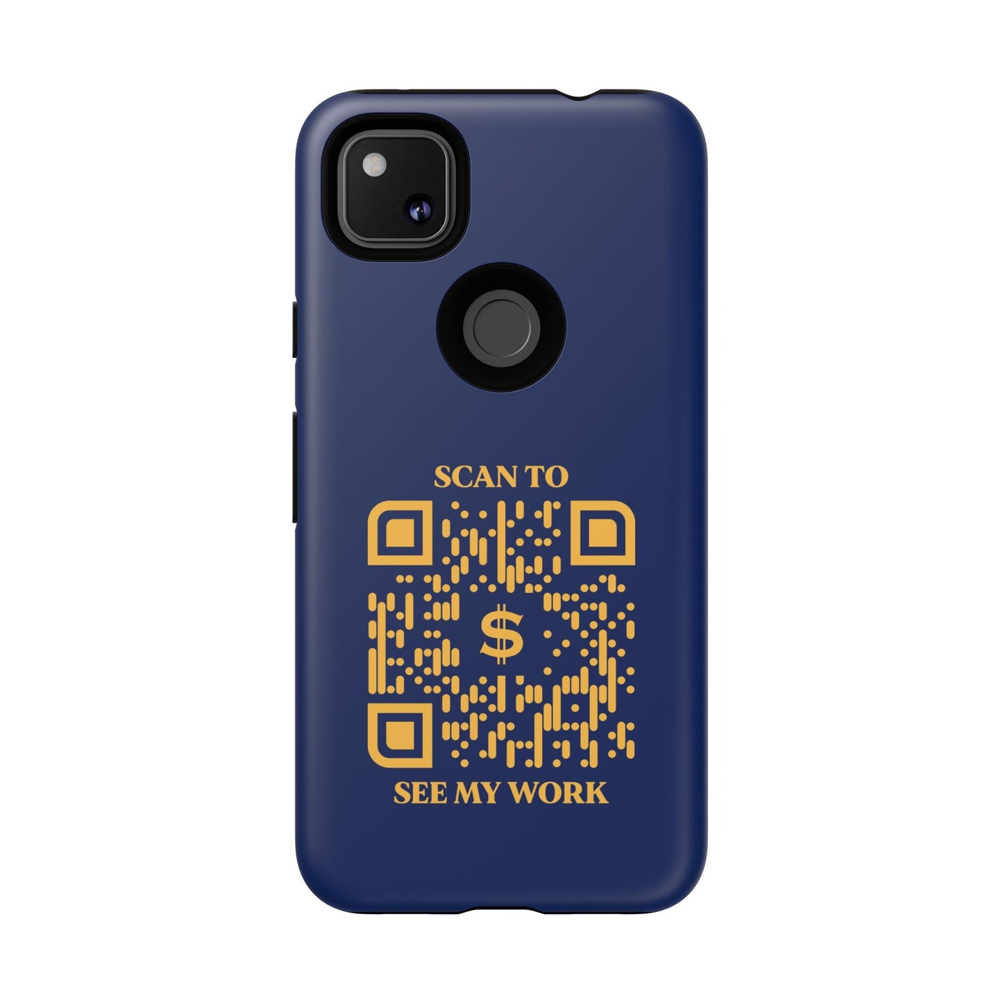 Business & Networking – Tough Case – Navy – Scan to See My Work - QR NATION