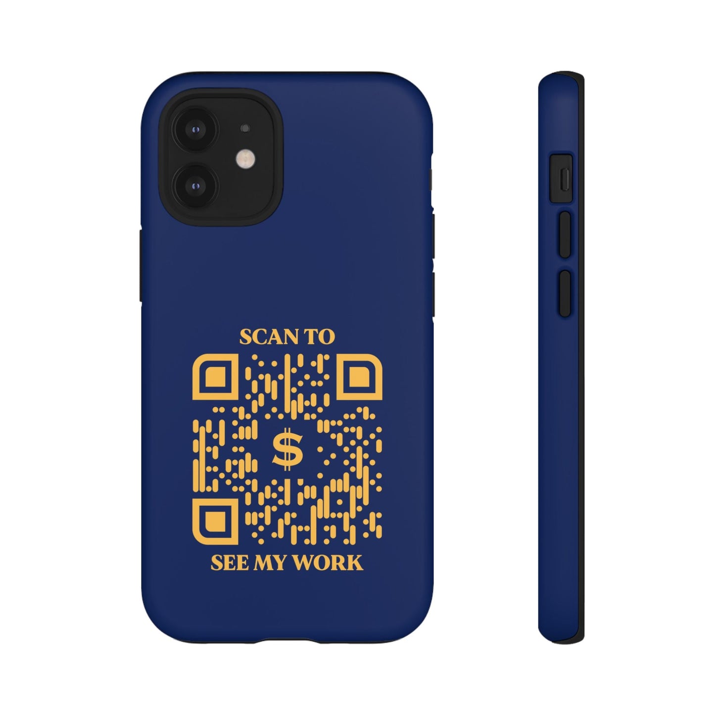 Business & Networking – Tough Case – Navy – Scan to See My Work - QR NATION