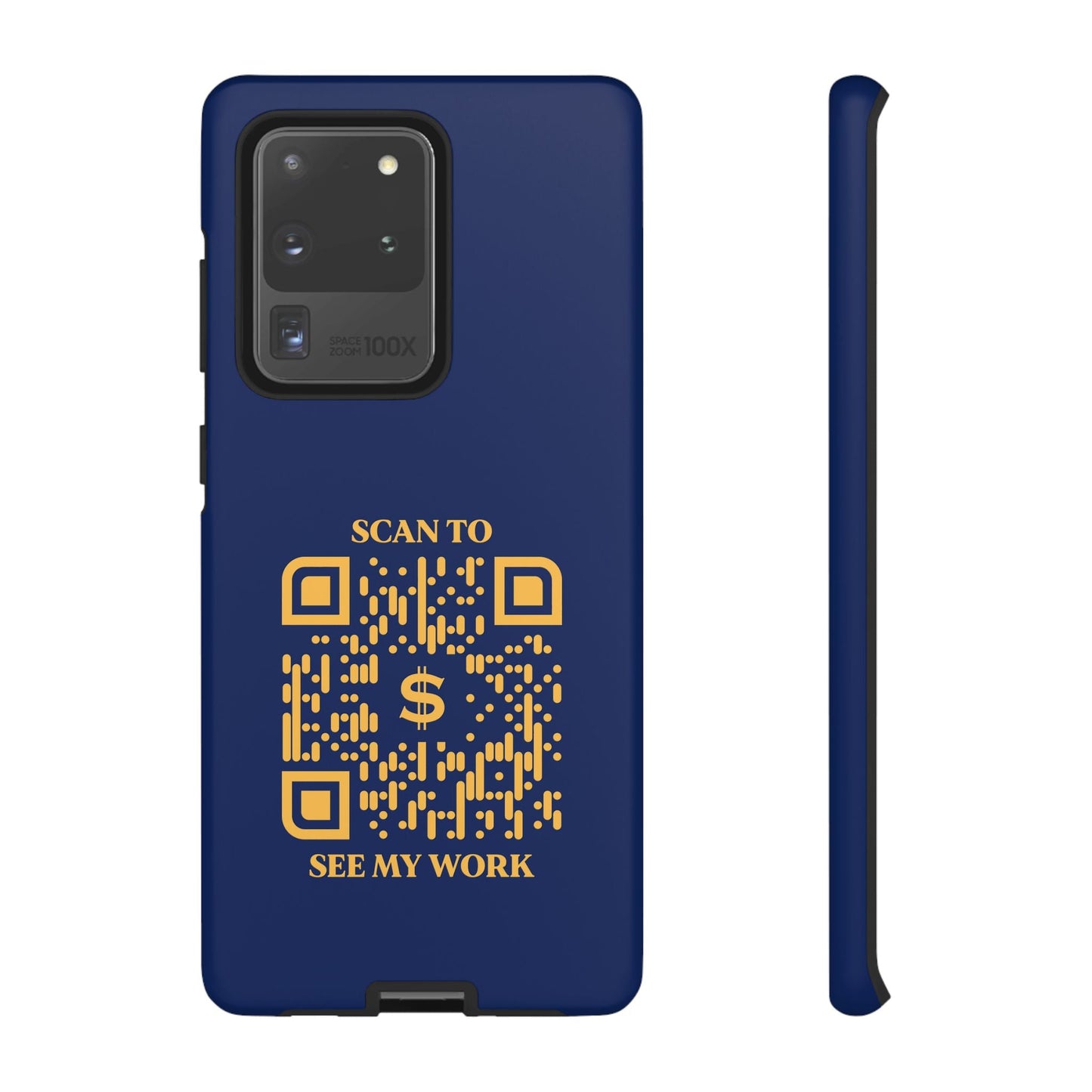 Business & Networking – Tough Case – Navy – Scan to See My Work - QR NATION