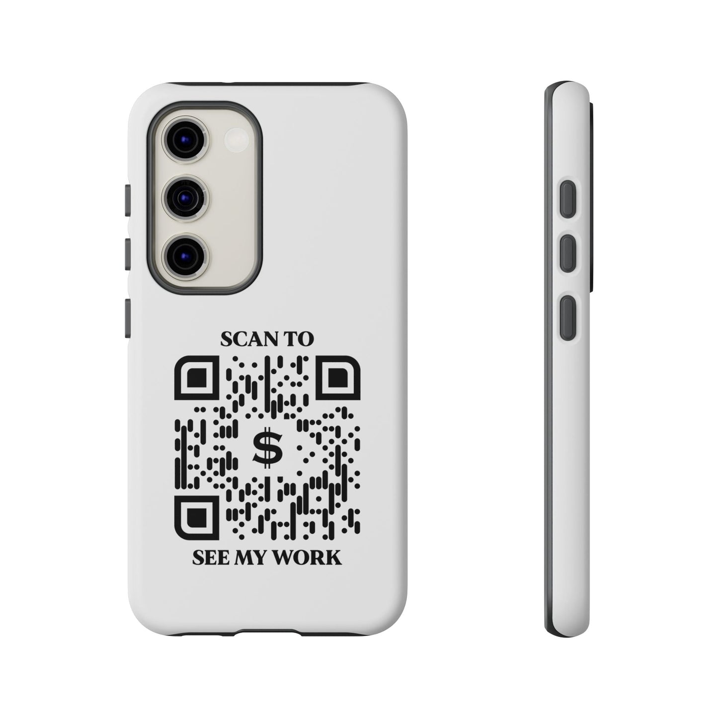 Business & Networking – Tough Case – White – Scan to See My Work - QR NATION