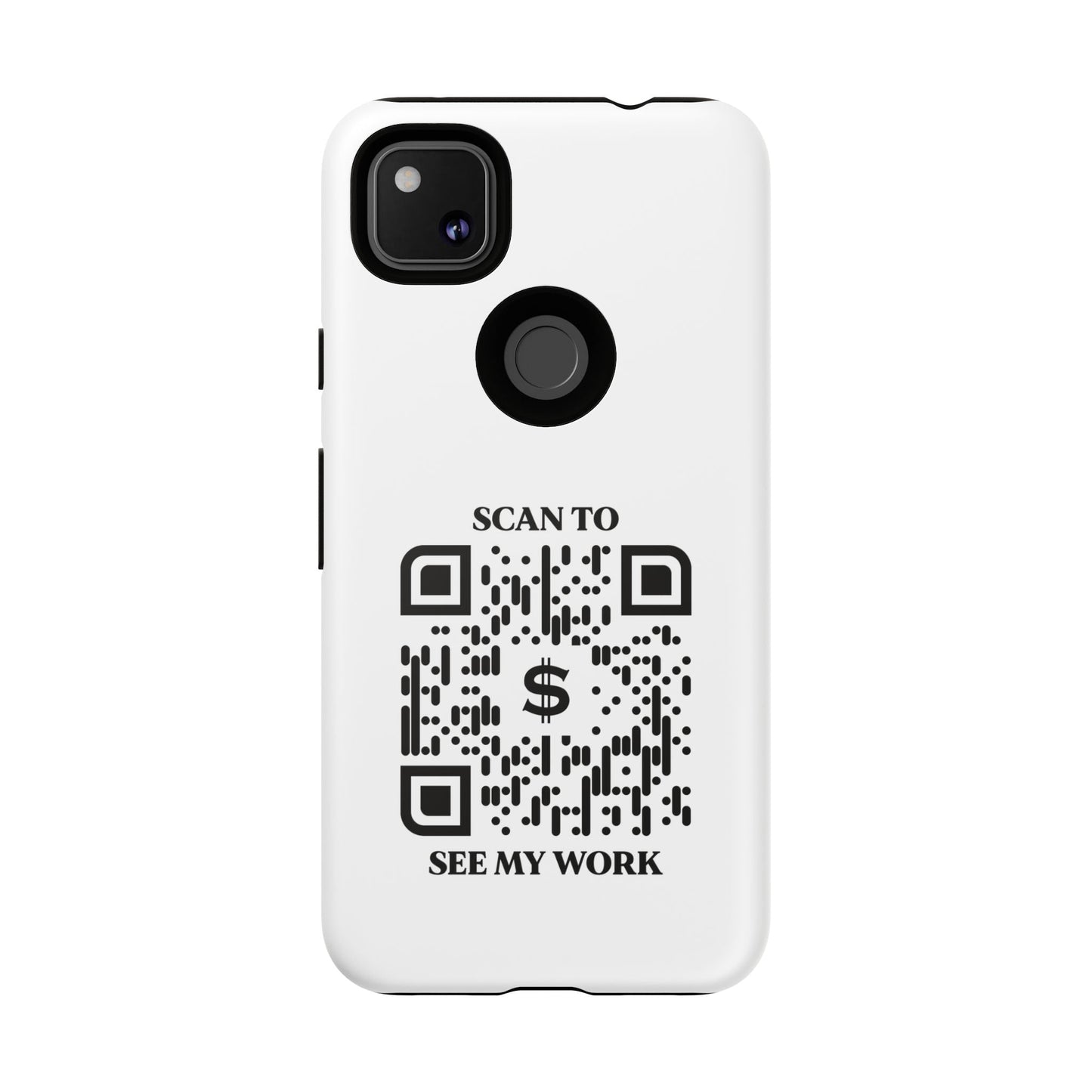Business & Networking – Tough Case – White – Scan to See My Work - QR NATION