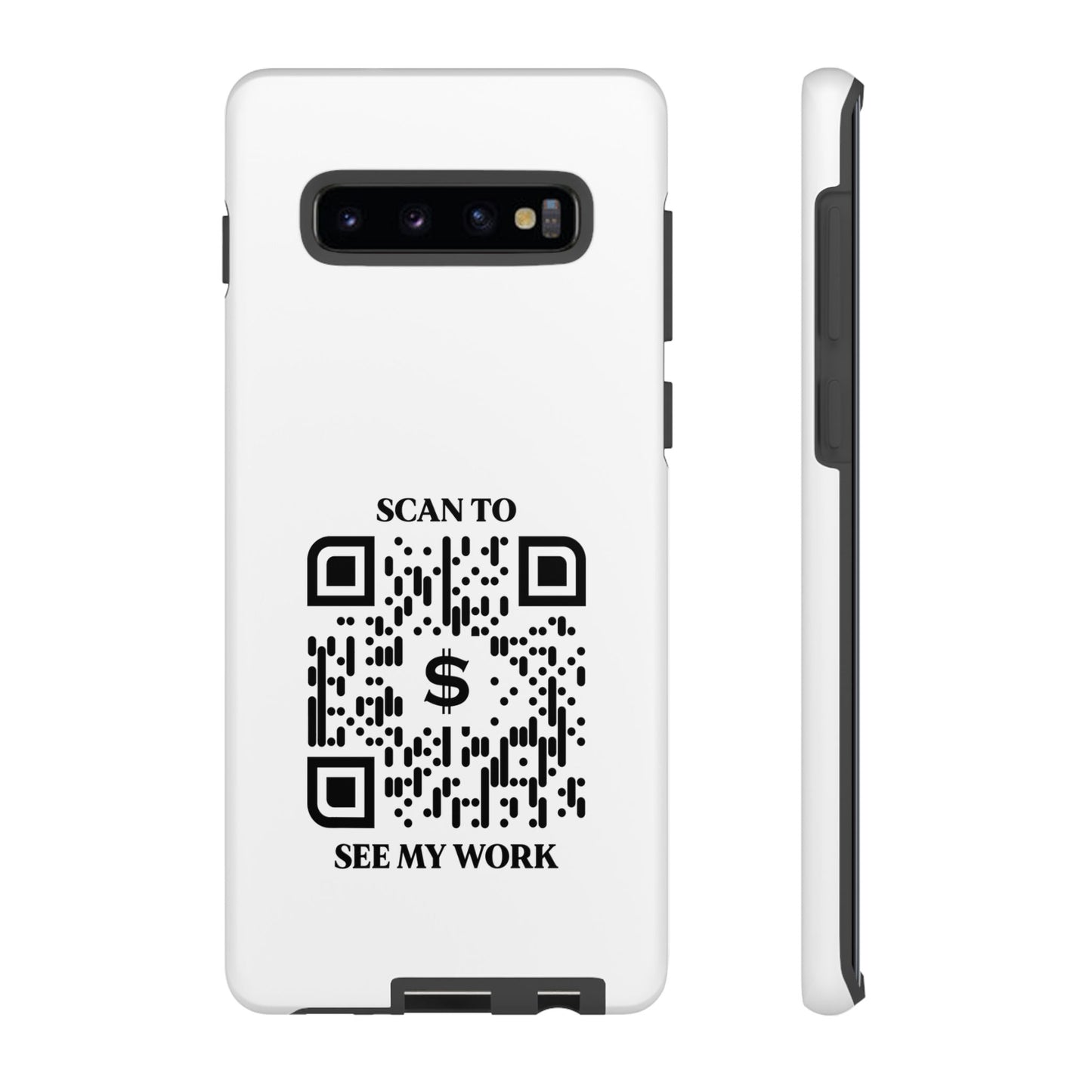 Business & Networking – Tough Case – White – Scan to See My Work - QR NATION