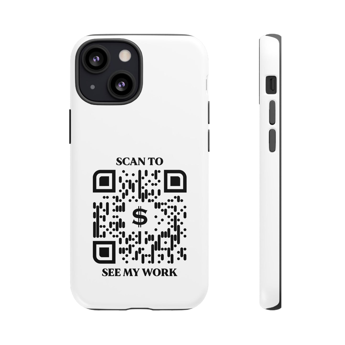 Business & Networking – Tough Case – White – Scan to See My Work - QR NATION