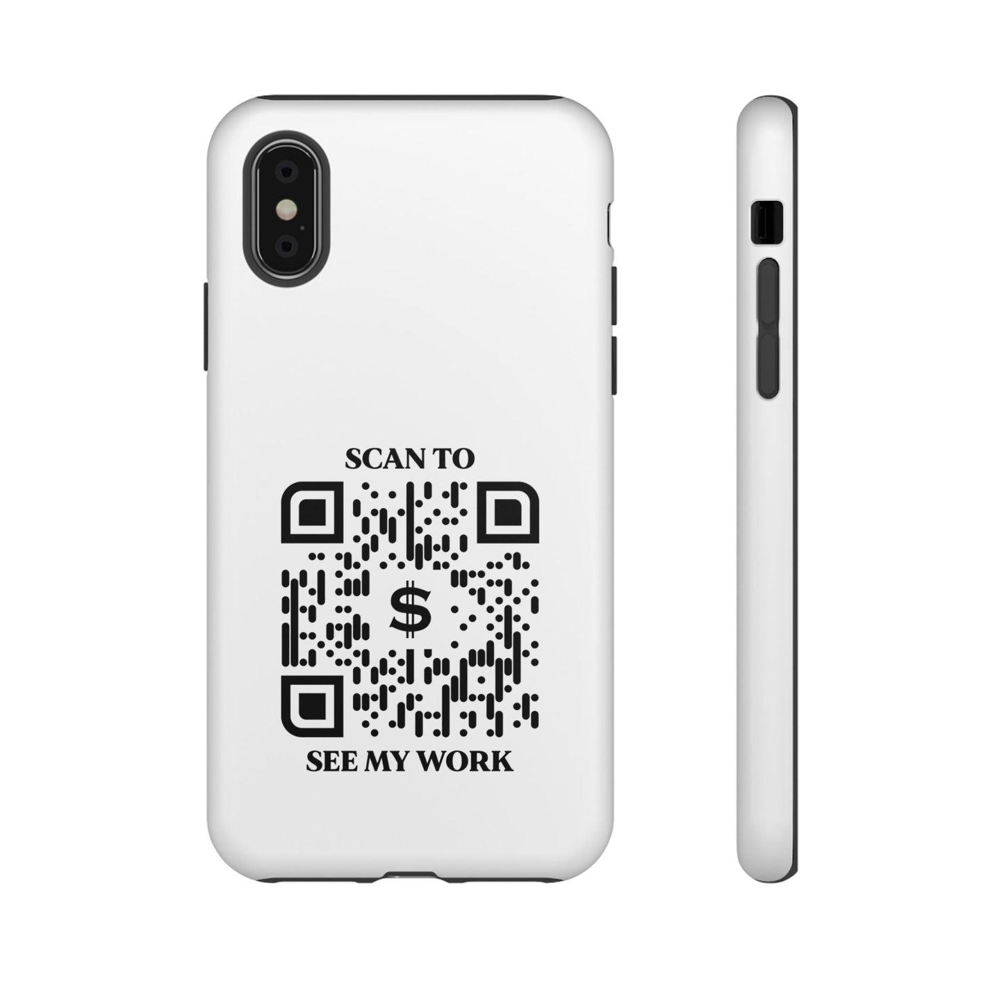 Business & Networking – Tough Case – White – Scan to See My Work - QR NATION