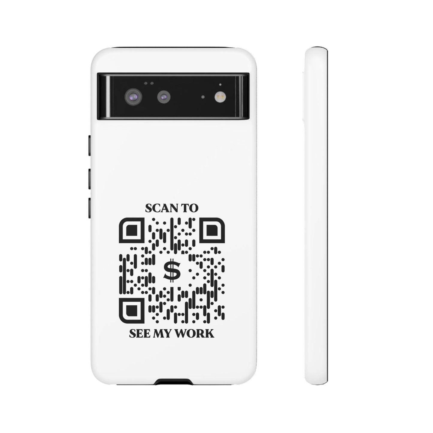 Business & Networking – Tough Case – White – Scan to See My Work - QR NATION