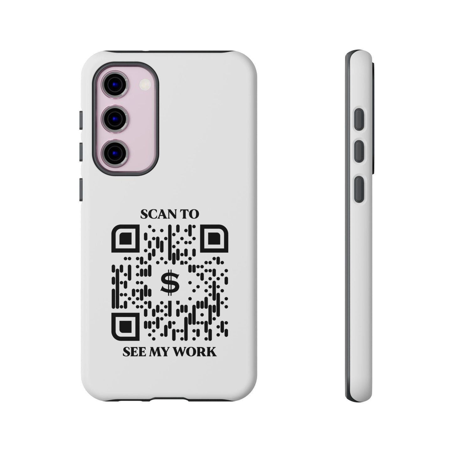 Business & Networking – Tough Case – White – Scan to See My Work - QR NATION