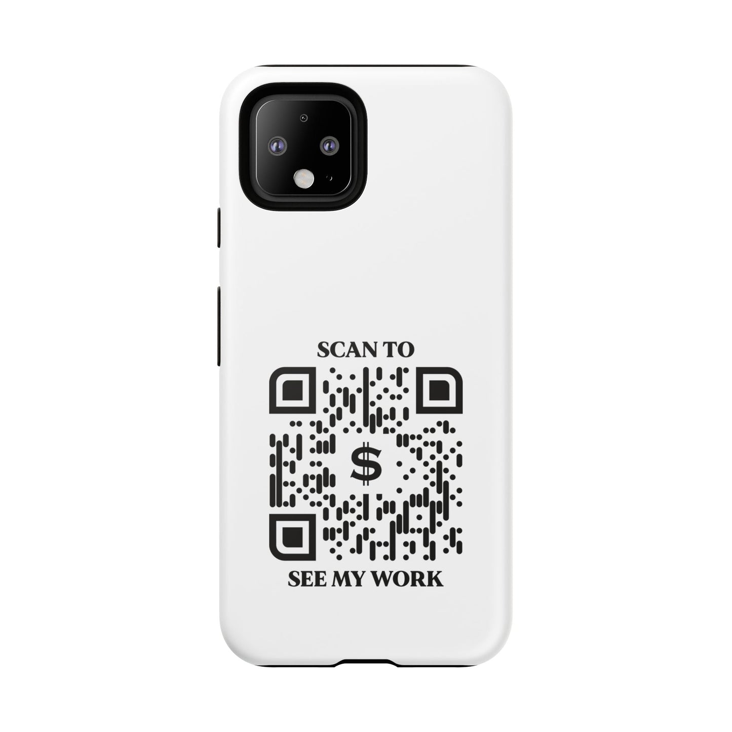 Business & Networking – Tough Case – White – Scan to See My Work - QR NATION