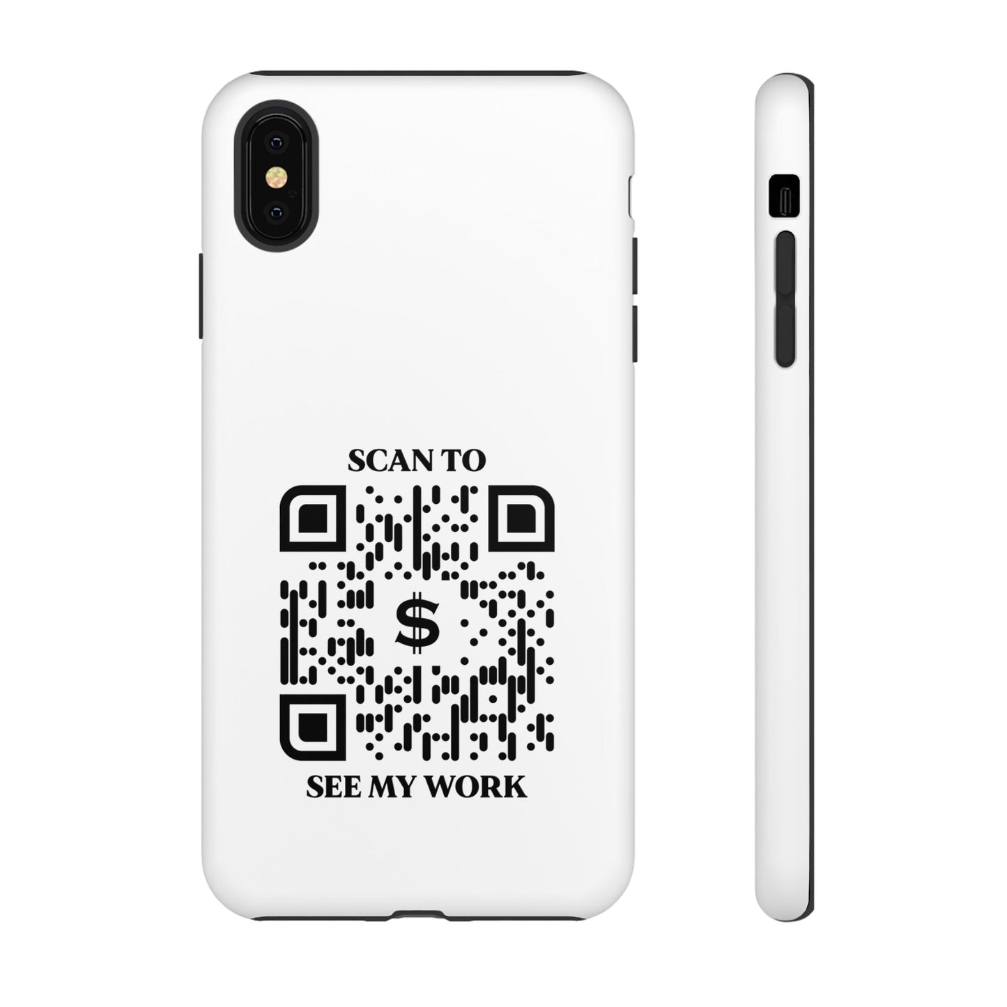 Business & Networking – Tough Case – White – Scan to See My Work - QR NATION