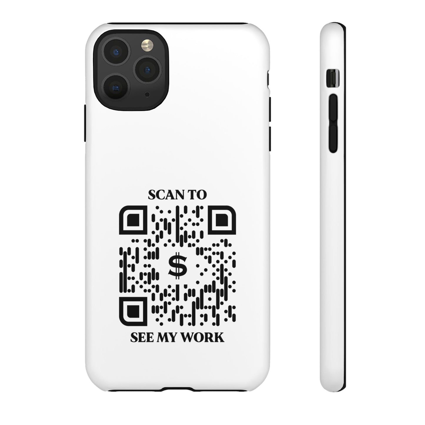 Business & Networking – Tough Case – White – Scan to See My Work - QR NATION