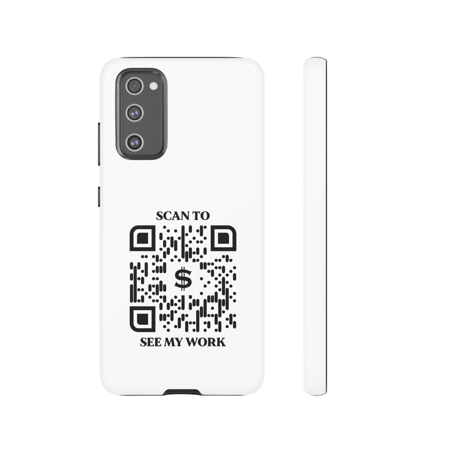 Business & Networking – Tough Case – White – Scan to See My Work - QR NATION