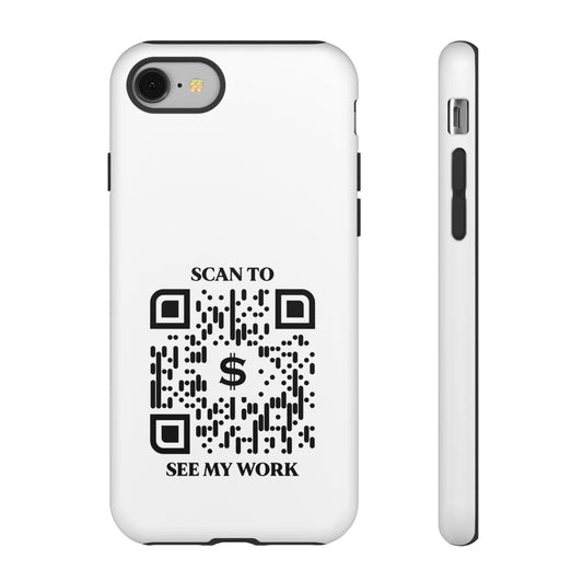 Business & Networking – Tough Case – White – Scan to See My Work - QR NATION