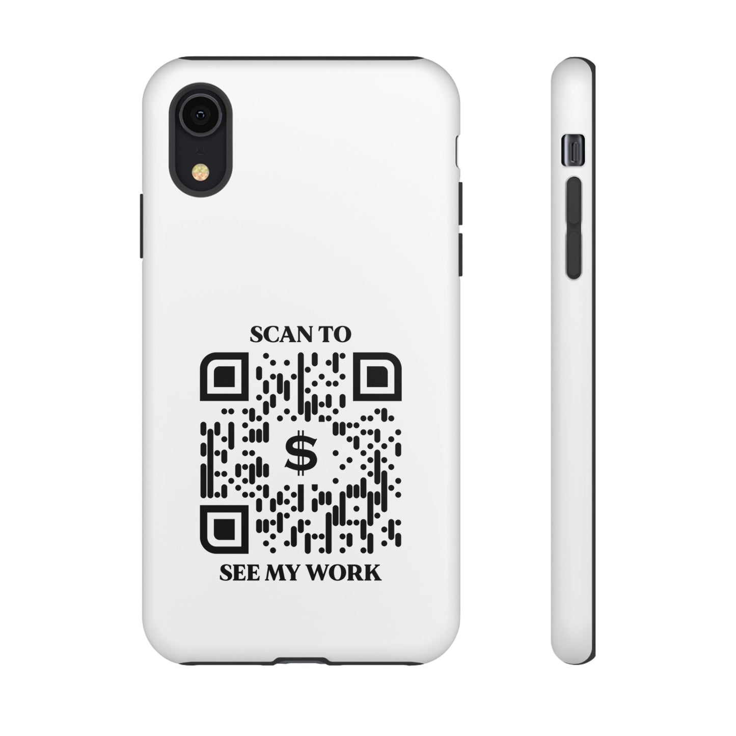 Business & Networking – Tough Case – White – Scan to See My Work - QR NATION