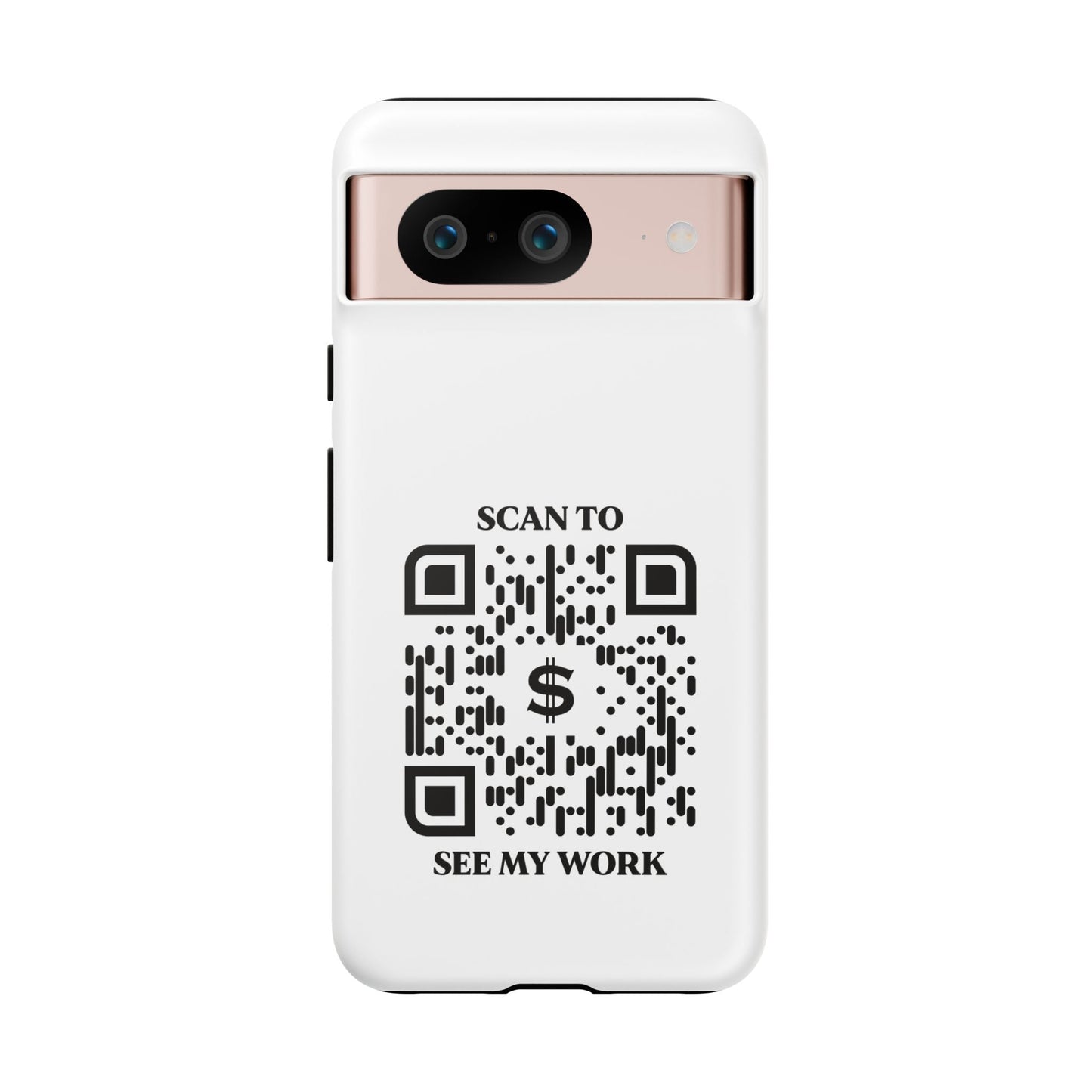 Business & Networking – Tough Case – White – Scan to See My Work - QR NATION