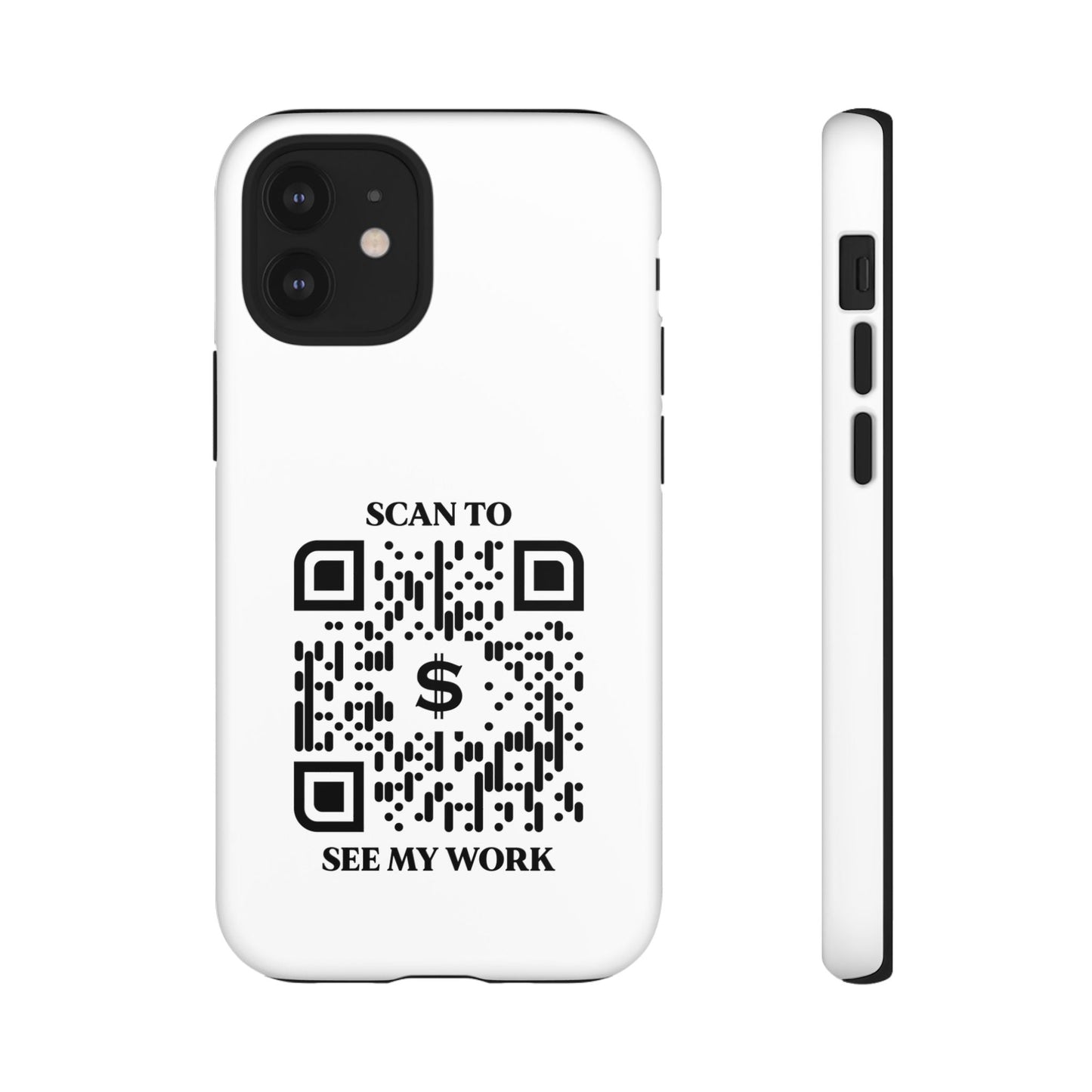 Business & Networking – Tough Case – White – Scan to See My Work - QR NATION