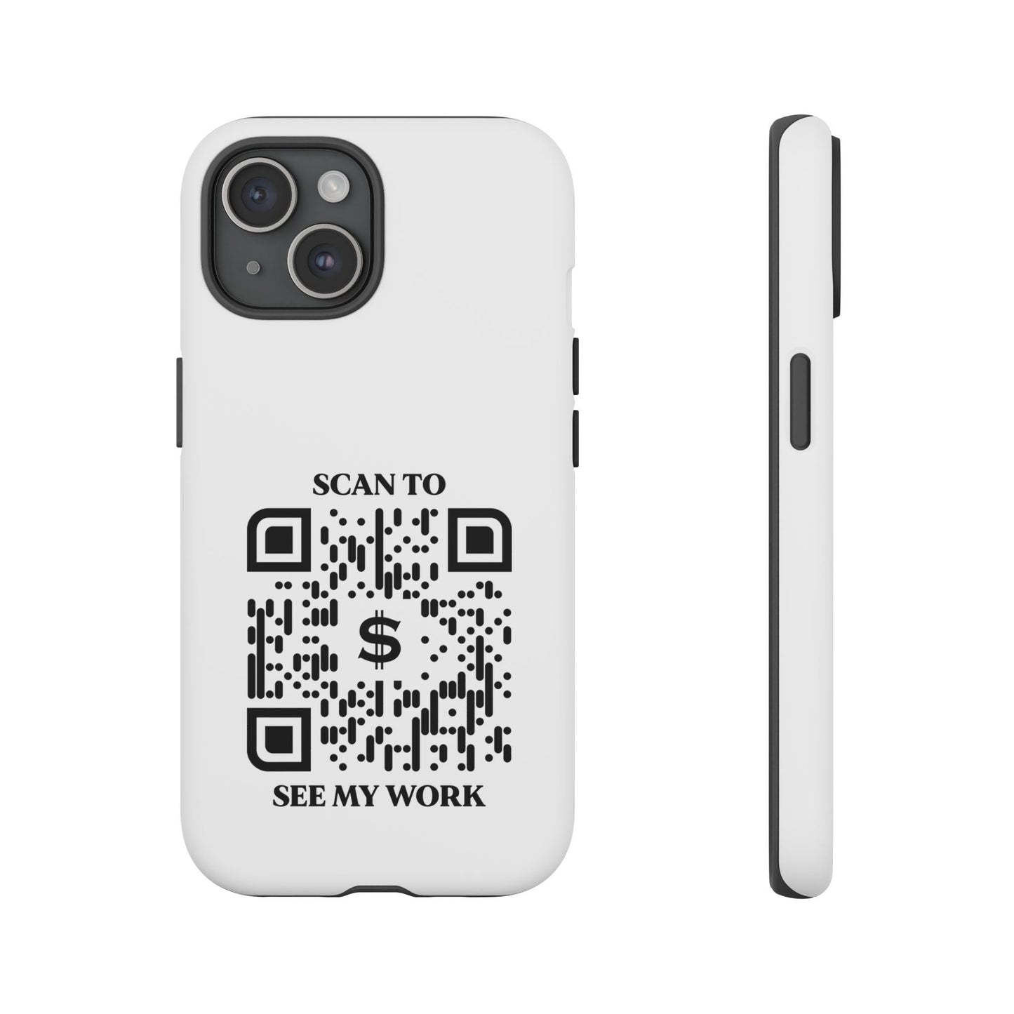 Business & Networking – Tough Case – White – Scan to See My Work - QR NATION