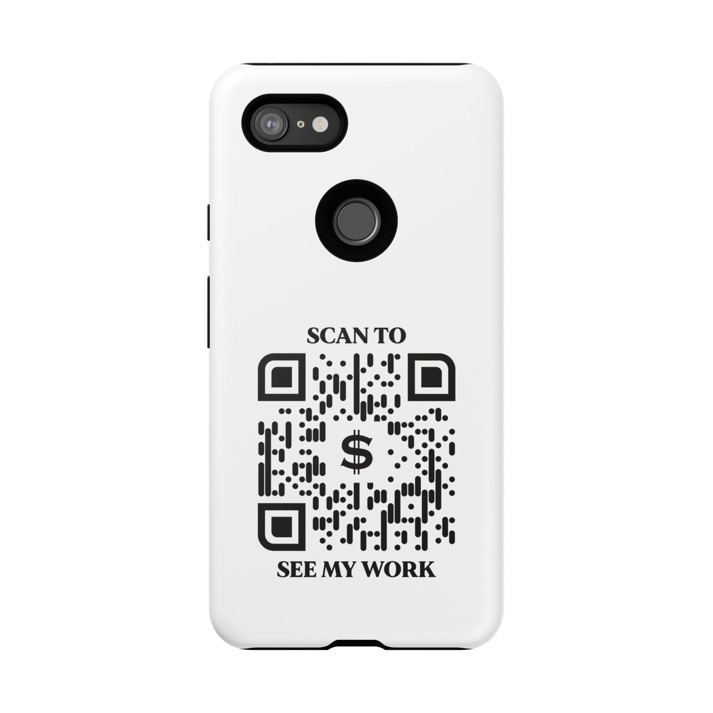 Business & Networking – Tough Case – White – Scan to See My Work - QR NATION