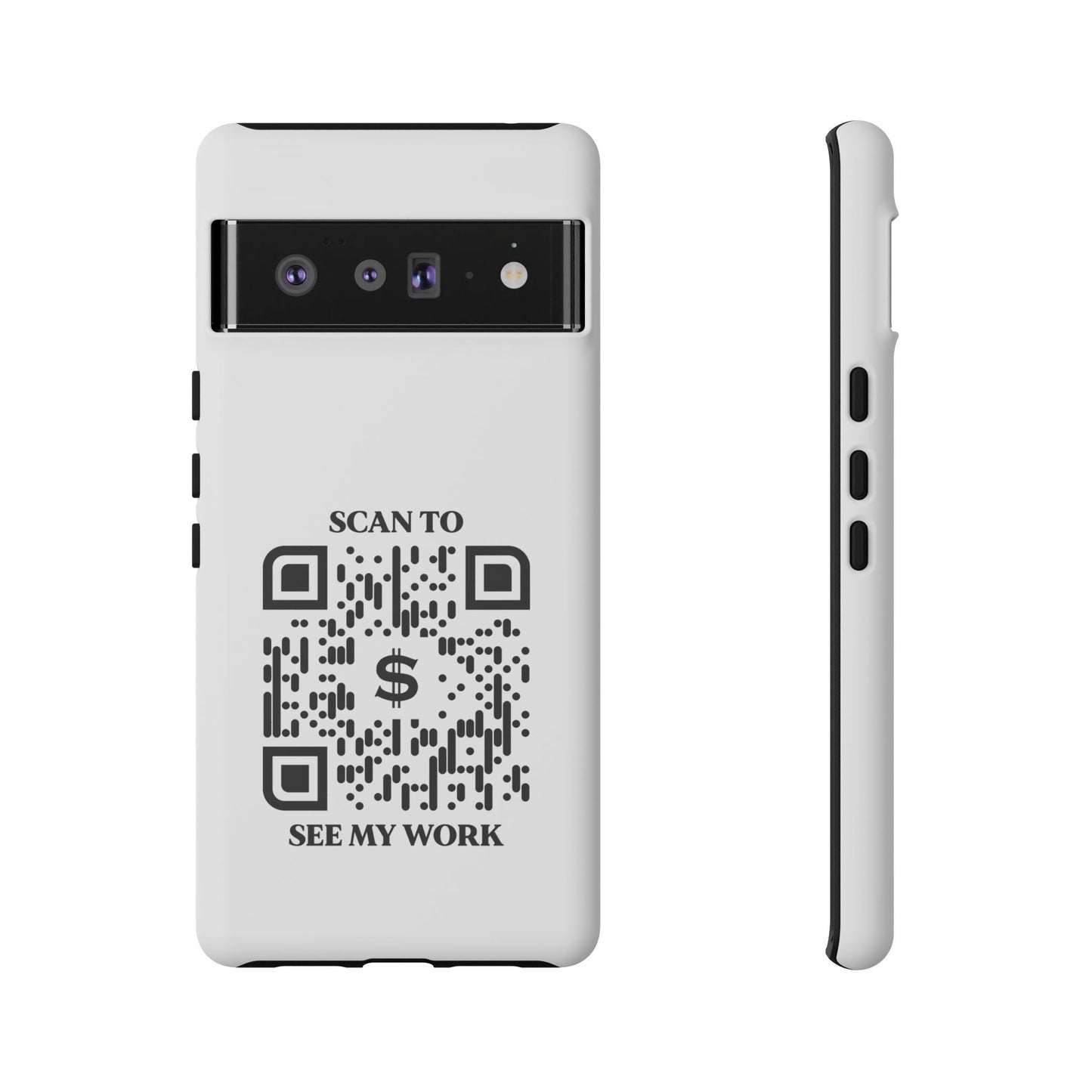 Business & Networking – Tough Case – White – Scan to See My Work - QR NATION