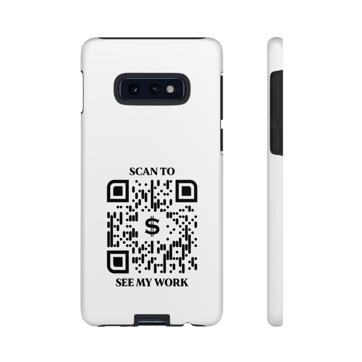 Business & Networking – Tough Case – White – Scan to See My Work - QR NATION