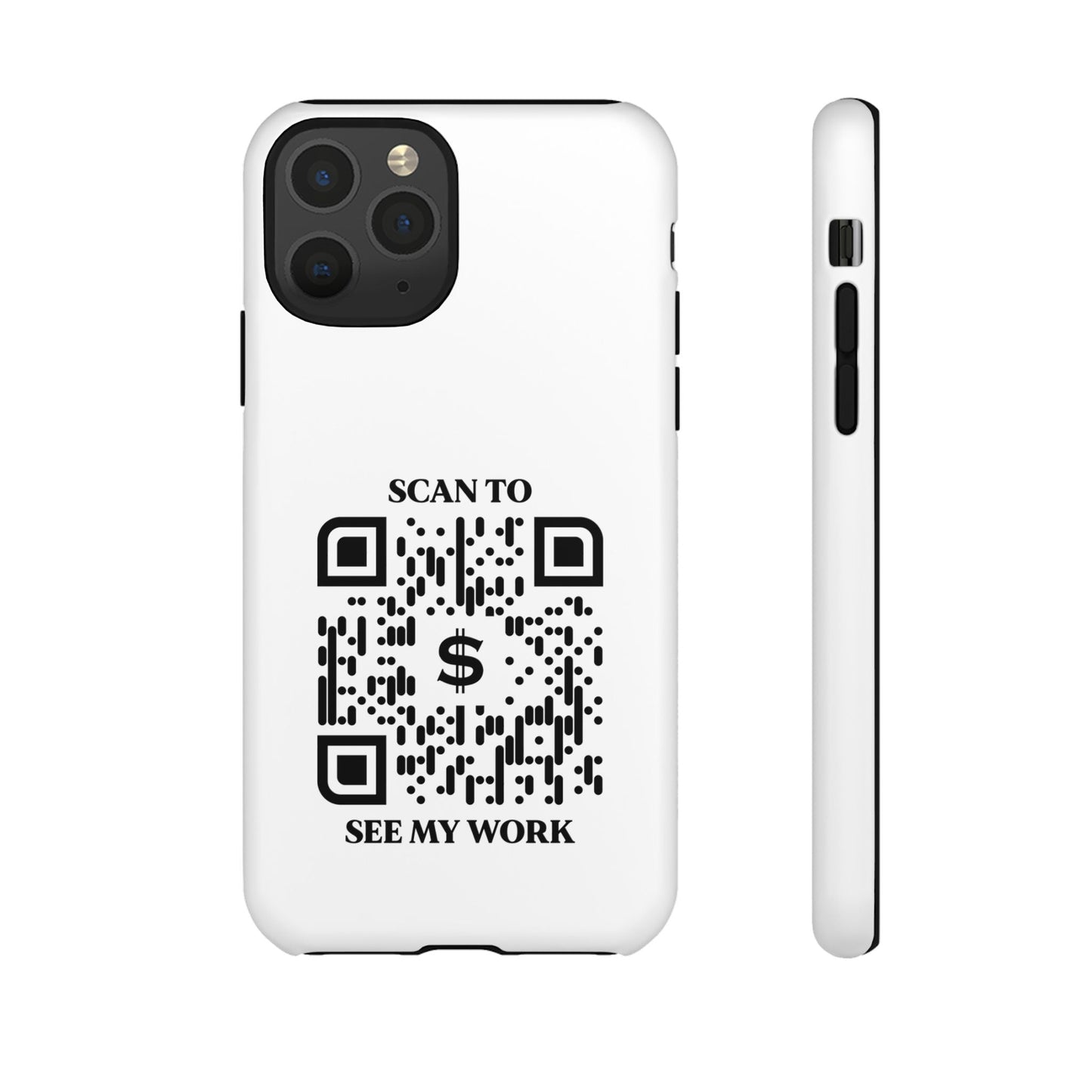 Business & Networking – Tough Case – White – Scan to See My Work - QR NATION