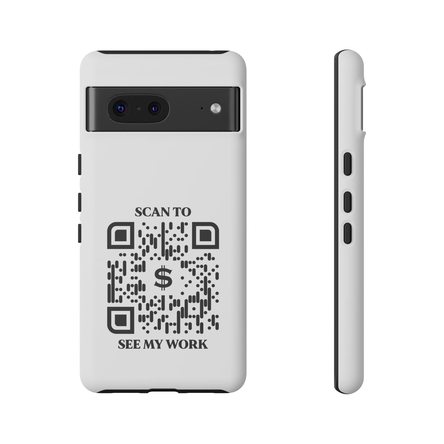 Business & Networking – Tough Case – White – Scan to See My Work - QR NATION