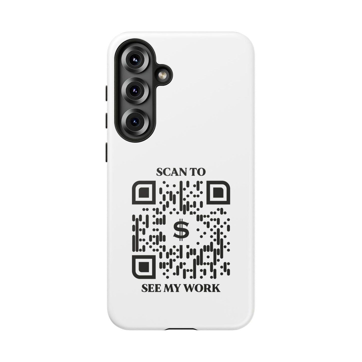 Business & Networking – Tough Case – White – Scan to See My Work - QR NATION