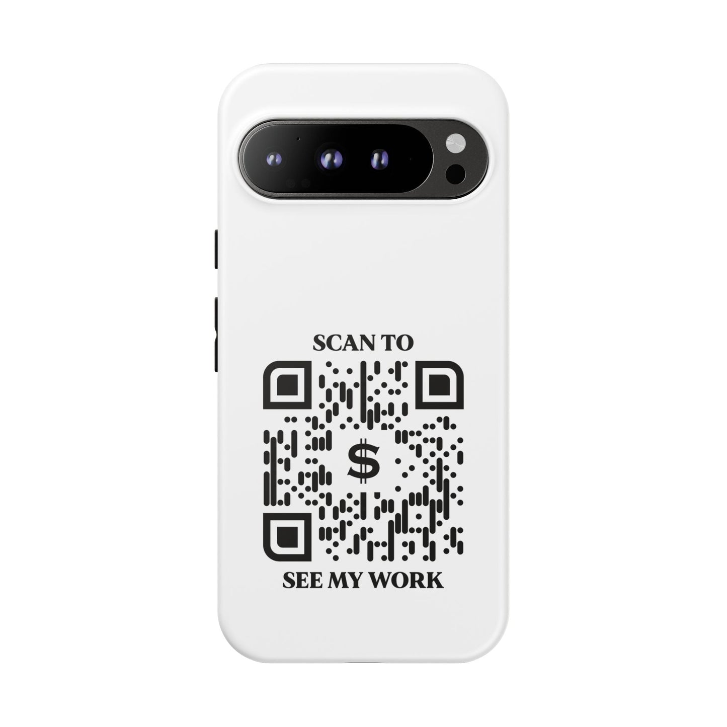 Business & Networking – Tough Case – White – Scan to See My Work - QR NATION