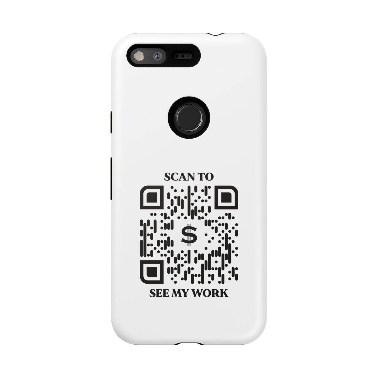 Business & Networking – Tough Case – White – Scan to See My Work - QR NATION