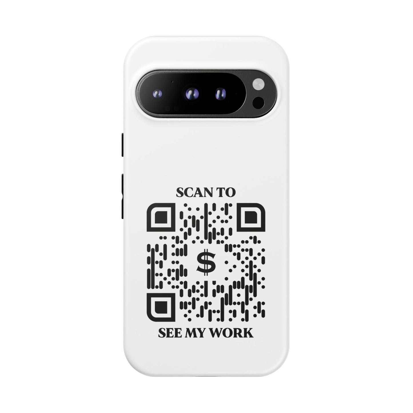 Business & Networking – Tough Case – White – Scan to See My Work - QR NATION