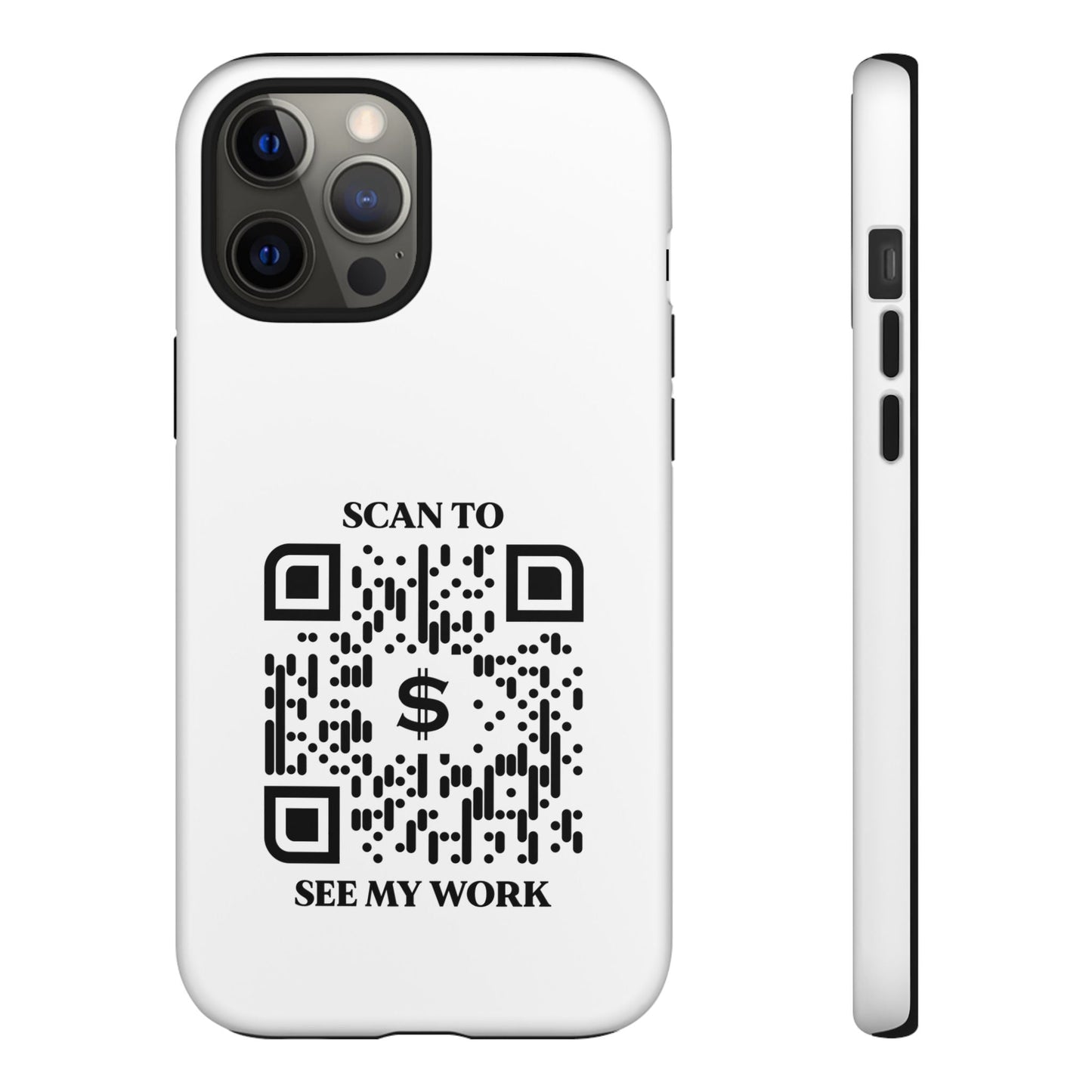 Business & Networking – Tough Case – White – Scan to See My Work - QR NATION