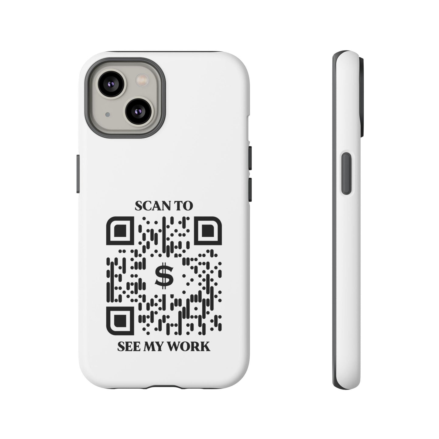 Business & Networking – Tough Case – White – Scan to See My Work - QR NATION