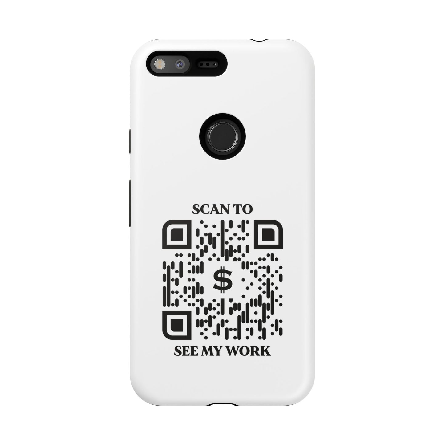 Business & Networking – Tough Case – White – Scan to See My Work - QR NATION
