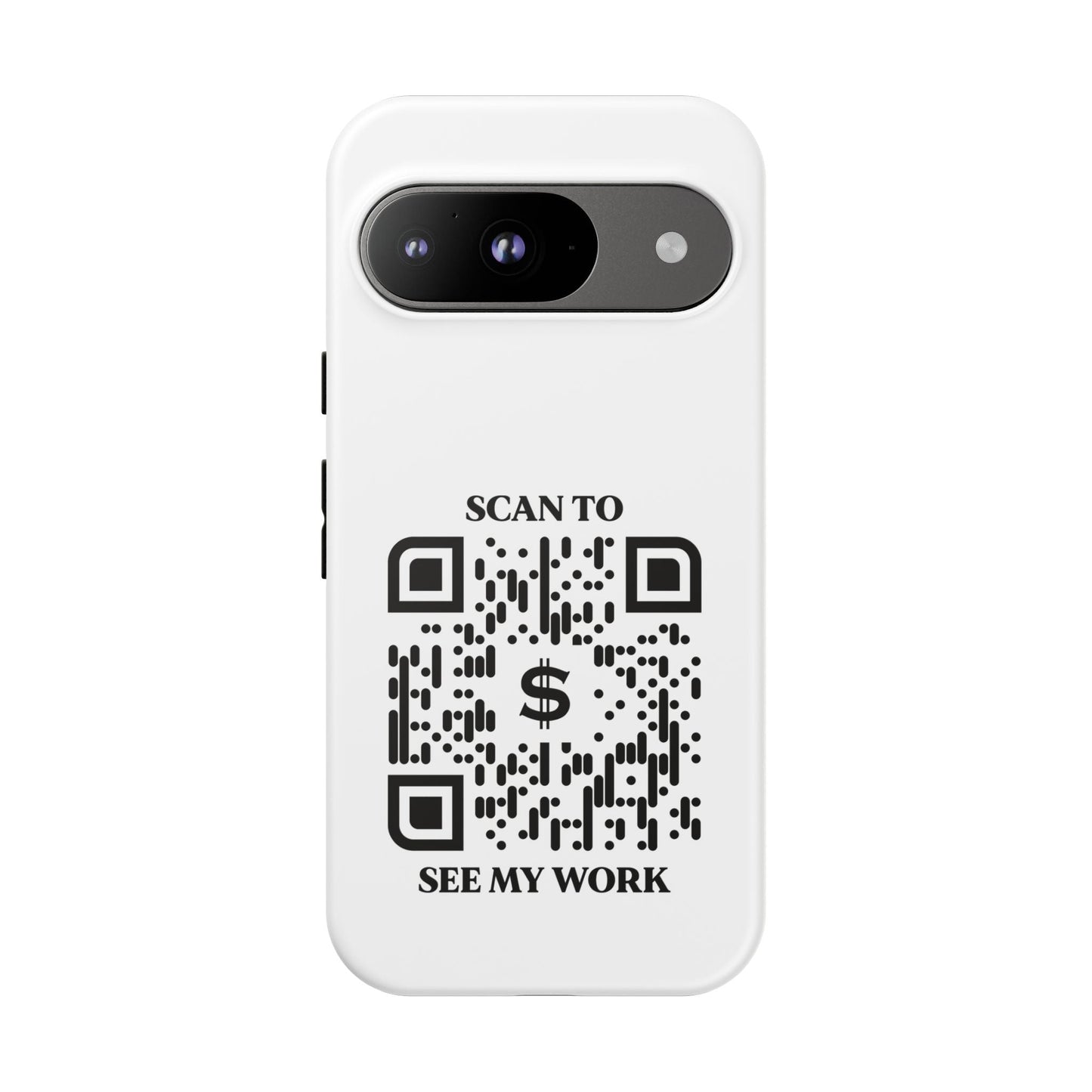 Business & Networking – Tough Case – White – Scan to See My Work - QR NATION