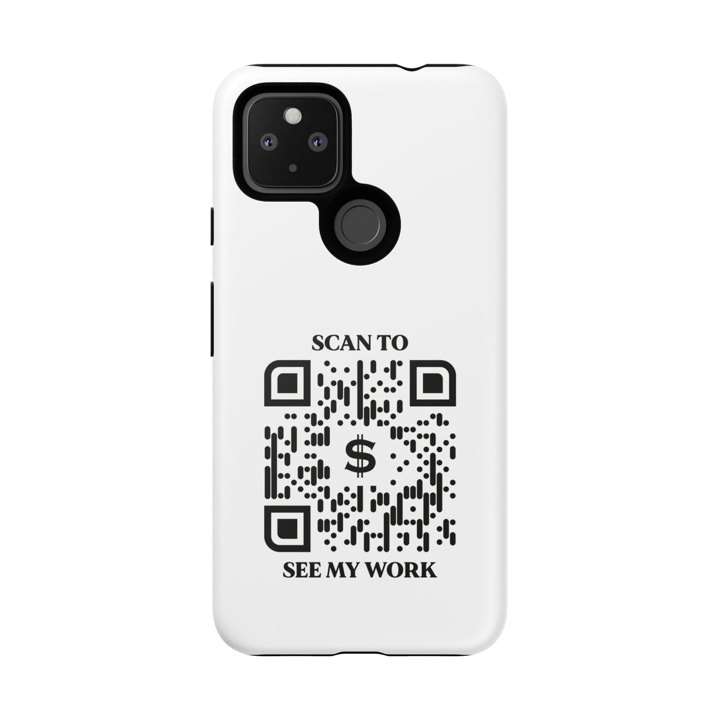 Business & Networking – Tough Case – White – Scan to See My Work - QR NATION