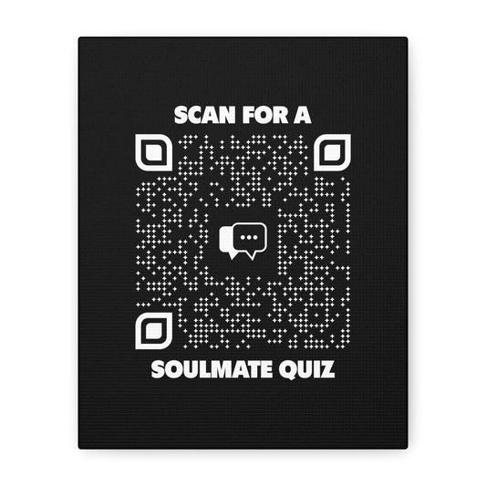 Dating – Canvas – Black – Scan for a Soulmate Quiz - QR NATION