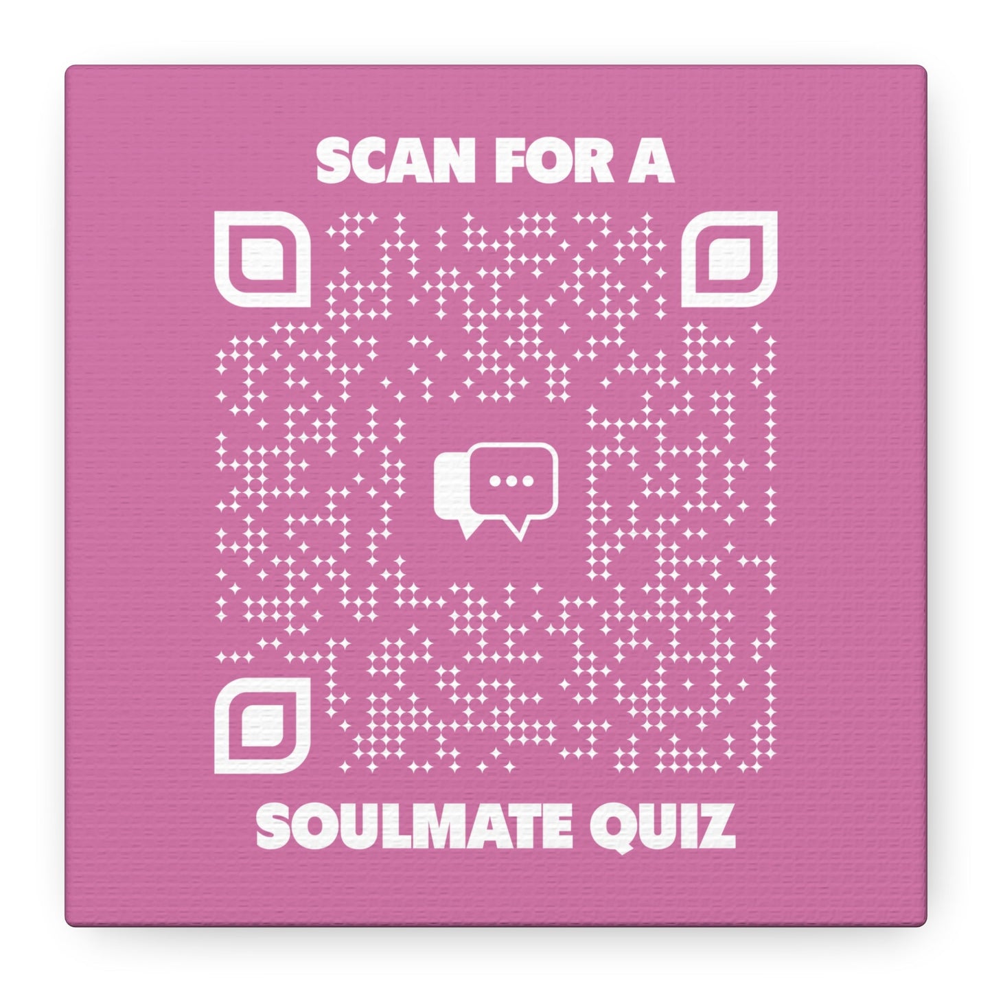 Dating – Canvas – Pink – Scan for a Soulmate Quiz - QR NATION