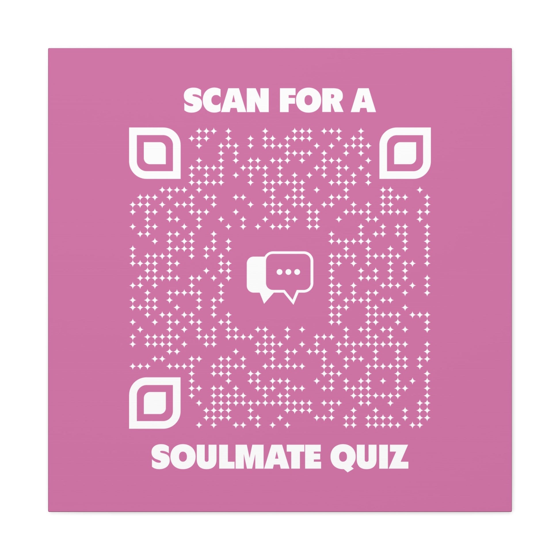 Dating – Canvas – Pink – Scan for a Soulmate Quiz - QR NATION
