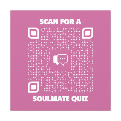 Dating – Canvas – Pink – Scan for a Soulmate Quiz - QR NATION