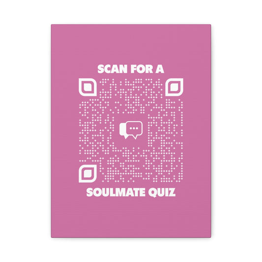 Dating – Canvas – Pink – Scan for a Soulmate Quiz - QR NATION