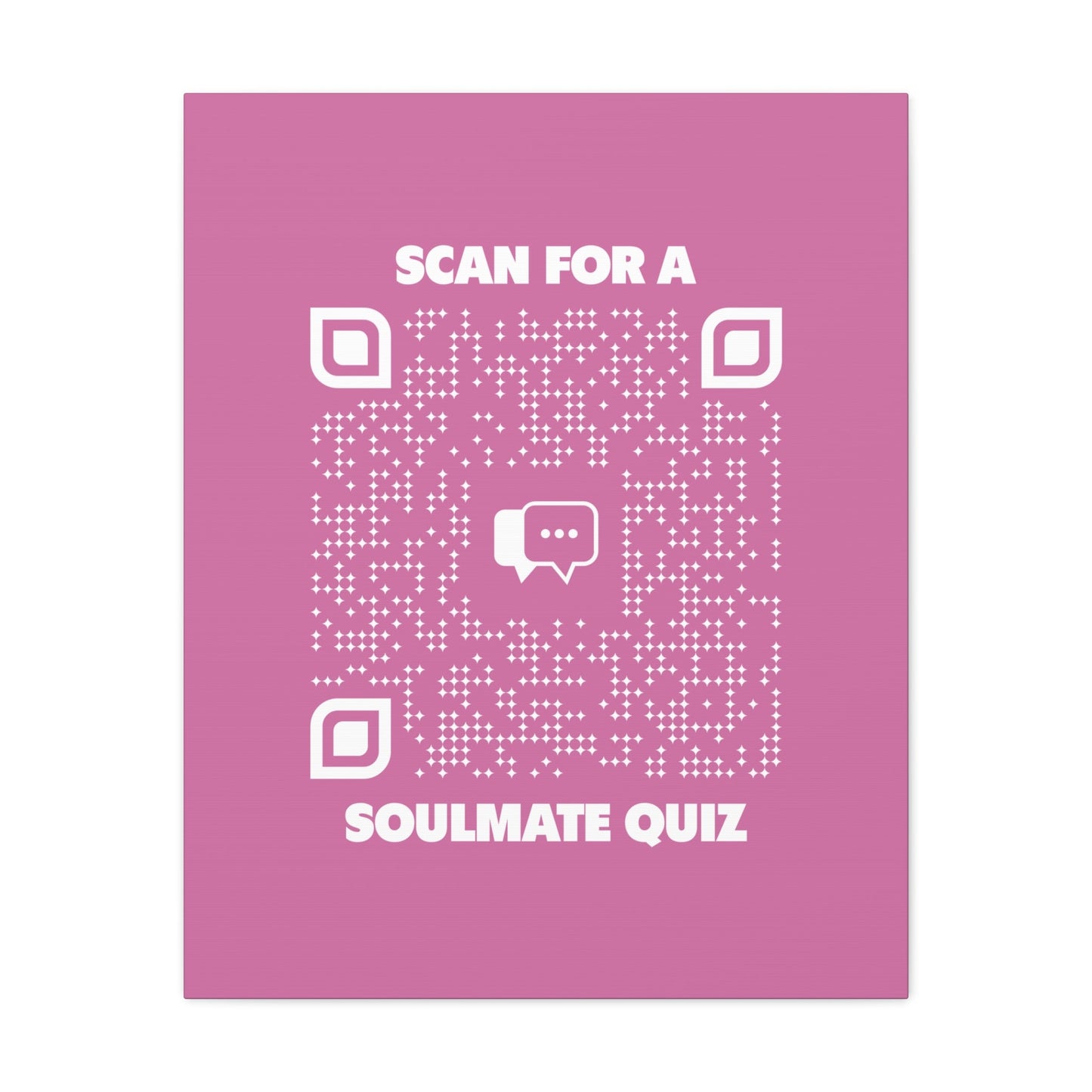 Dating – Canvas – Pink – Scan for a Soulmate Quiz - QR NATION