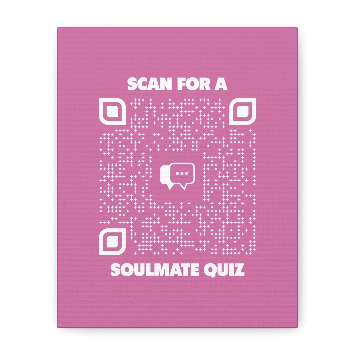 Dating – Canvas – Pink – Scan for a Soulmate Quiz - QR NATION