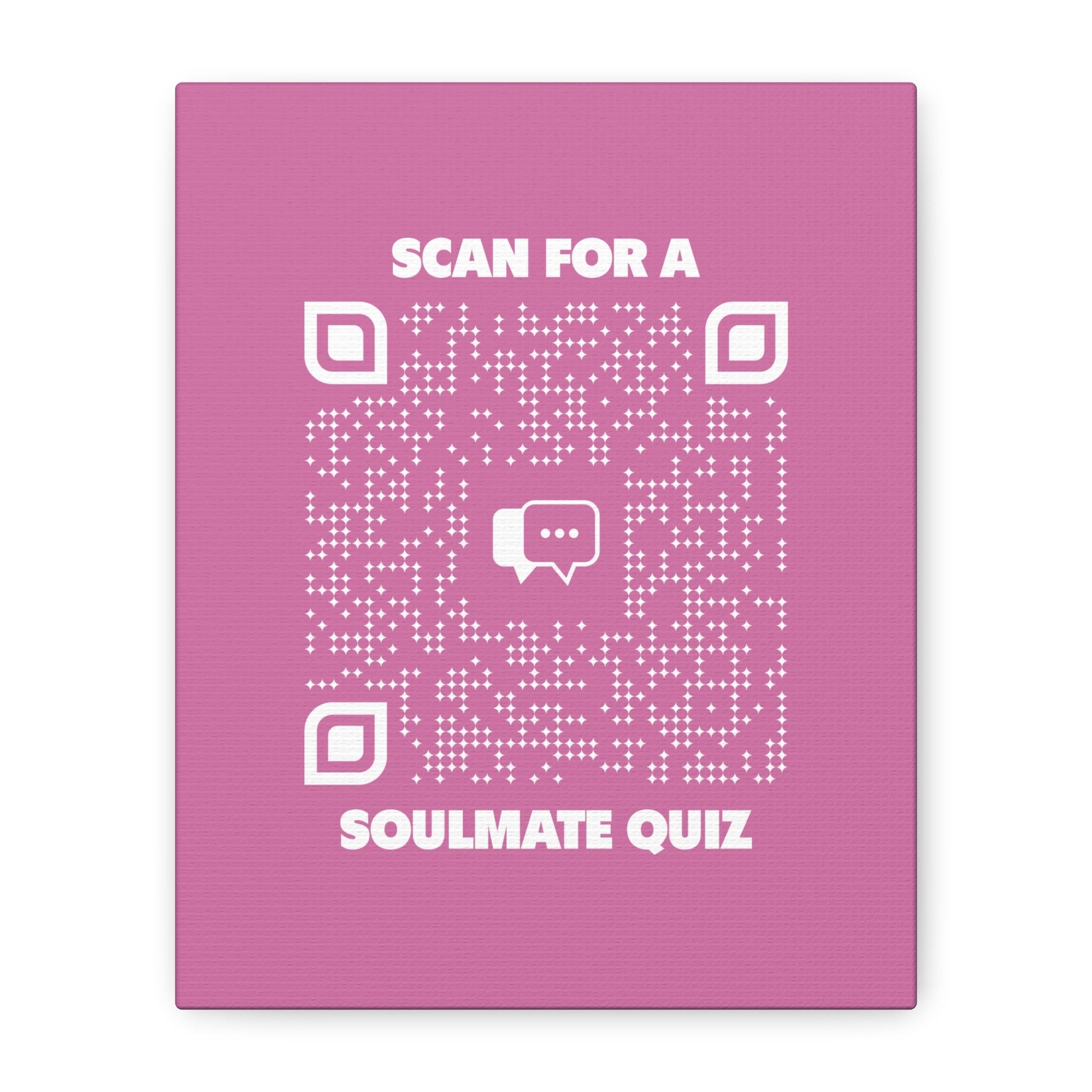 Dating – Canvas – Pink – Scan for a Soulmate Quiz - QR NATION