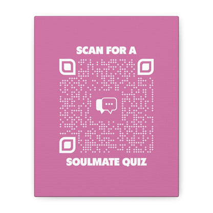 Dating – Canvas – Pink – Scan for a Soulmate Quiz - QR NATION