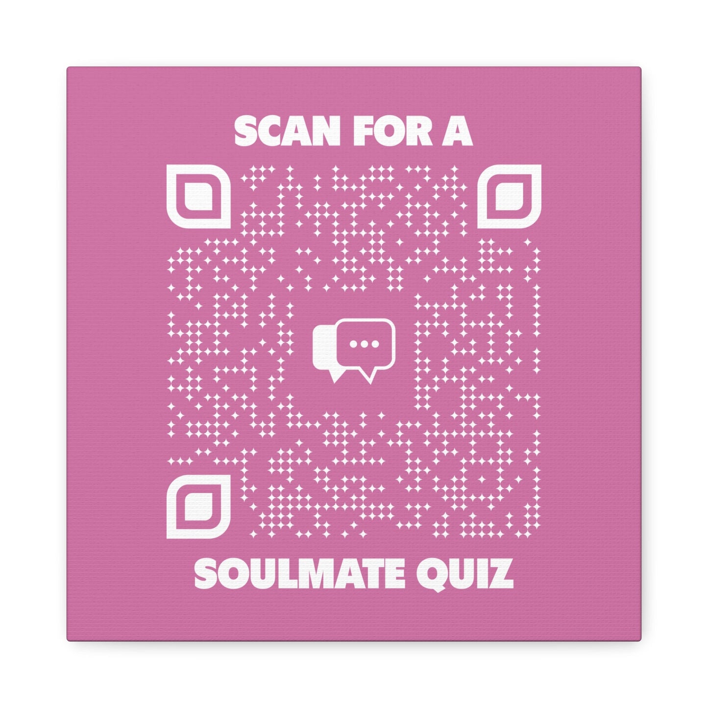 Dating – Canvas – Pink – Scan for a Soulmate Quiz - QR NATION