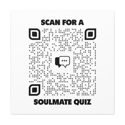 Dating – Canvas – White – Scan for a Soulmate Quiz - QR NATION